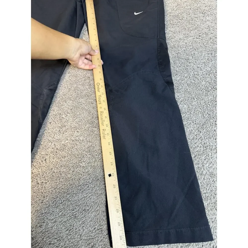 Nike Track Pants Womens Small Black Pull On Pockets Athleisure Running 31in